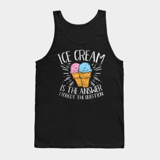 Ice Cream Is The Answer Tank Top